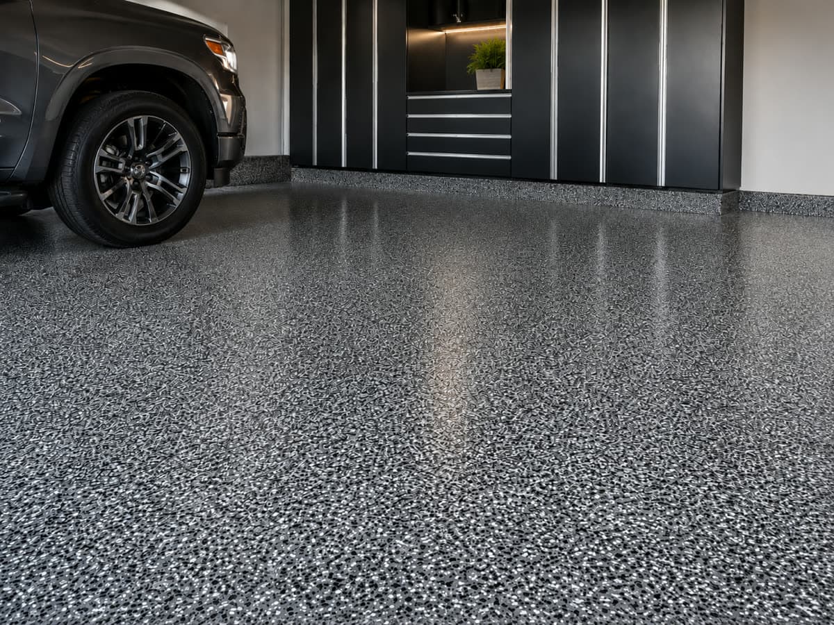 Garage floors coated by TopCoat